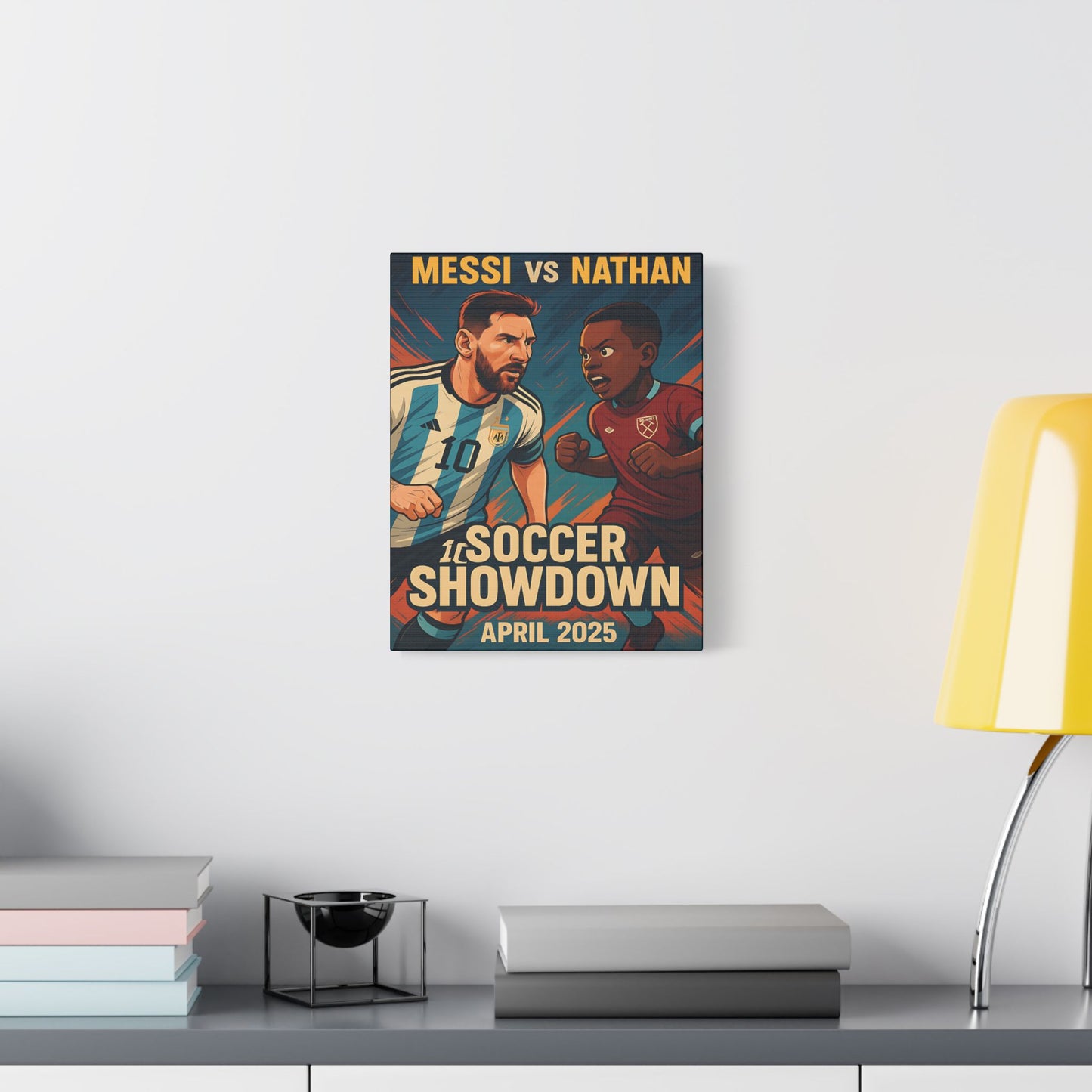 Personalized Soccer Showdown, Satin Canvas